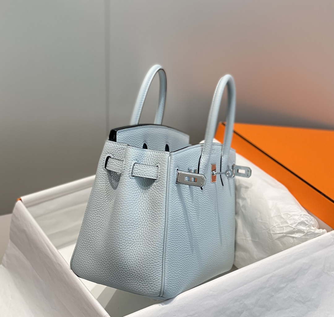 Replica Hermes Birkin Designer Tote Bag Togo Leather 28566 Blue Pale