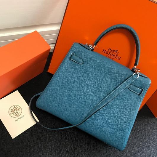 Replica Hermes Kelly Danse 20310 Designer Tote Shoulder Strap Bag Blue