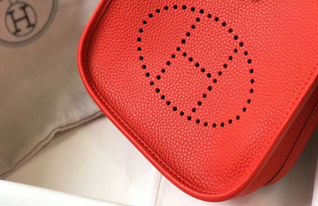 Replica Hermes Evelyne Bag Designer Hermes Mini Crossbody Real Bag 20432 Red