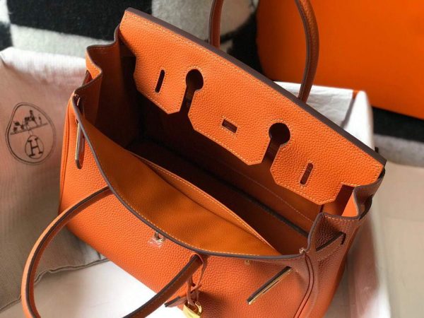 Replica Hermes Birkin Designer Tote Bag Togo Leather 28342 Orange