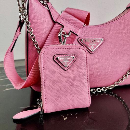 Replica Prada 1BH204 Prada Re-Edition 2005 Saffiano leather Bag in Pink
