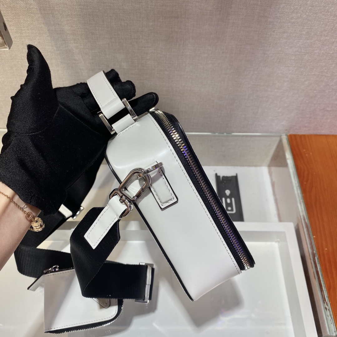 Replica Prada 2VH069 Brique Saffiano Smooth leather bag White