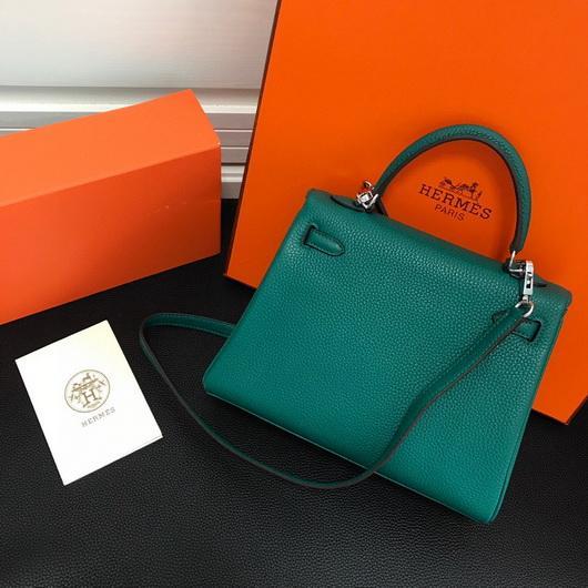 Replica Hermes Kelly Danse 20312 Designer Tote Shoulder Strap Bag Dark Green