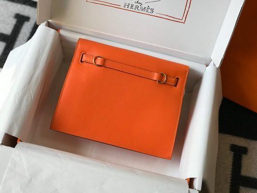 Replica Hermes Kelly Danse 22cm Leather Bag 20355 Orange