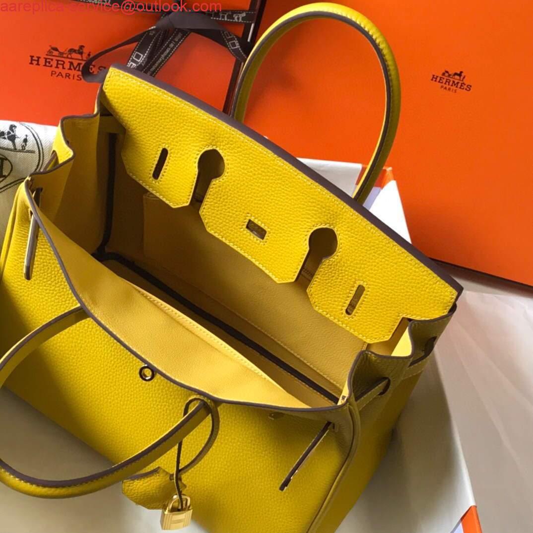 Replica Hermes Birkin Designer Tote Bag Togo Leather 28338 Yellow