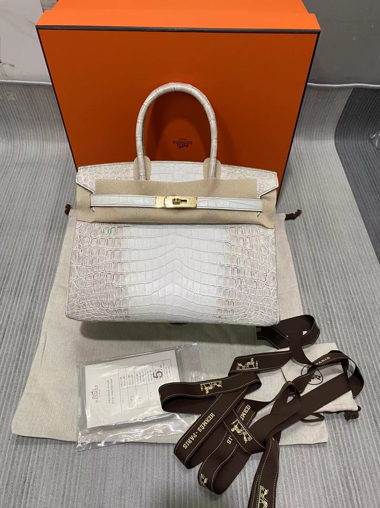 Replica Hermes Birkin Designer Tote Bag Himalaya Crocodile Leather H99820