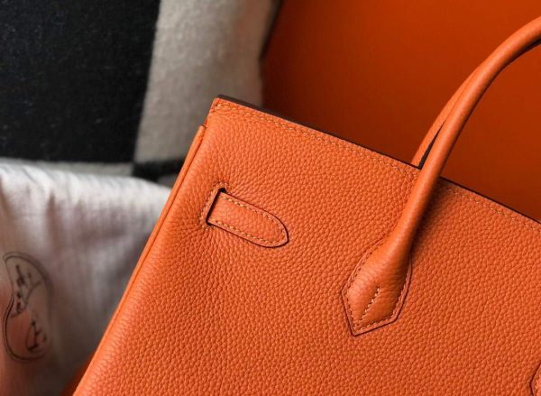 Replica Hermes Birkin Designer Tote Bag Togo Leather 28342 Orange