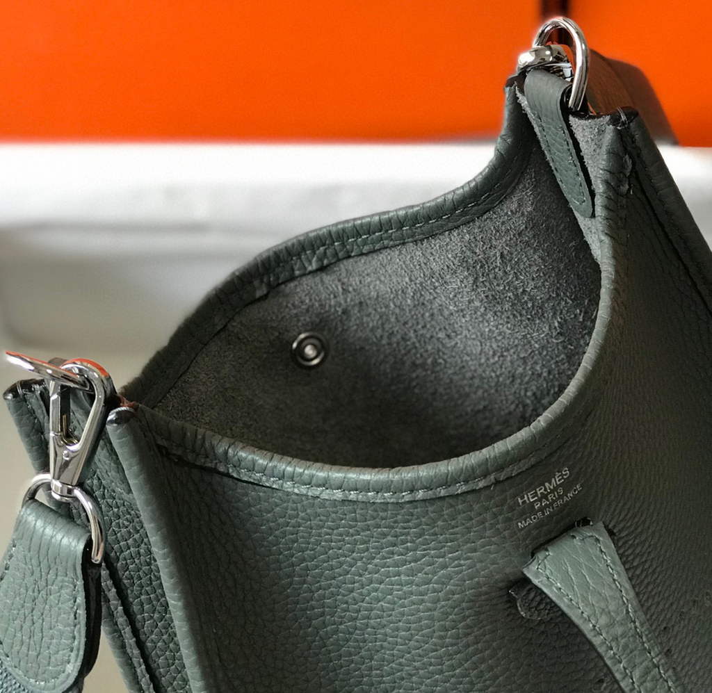 Replica Hermes Evelyne Bag Designer Hermes Mini Crossbody Real Bag 20433 Avocado Green
