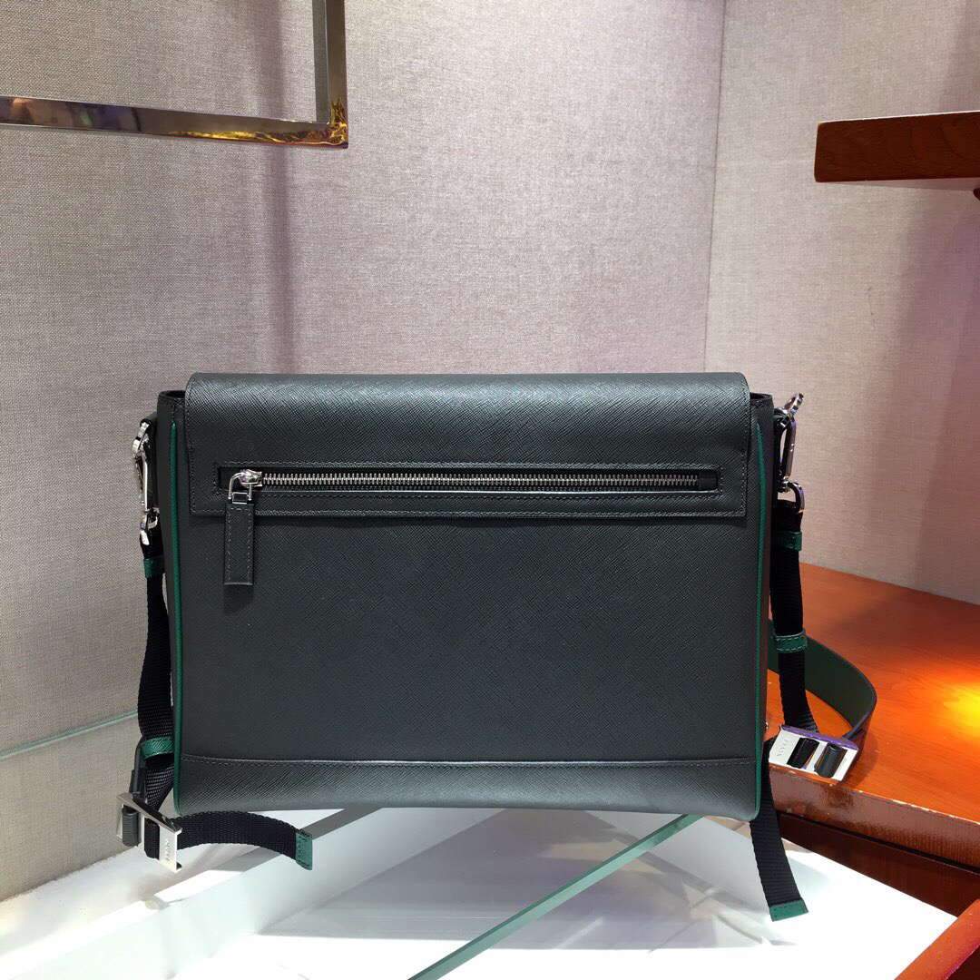 Replica Prada 2VD018 Shoulder Bag Men Black and Green