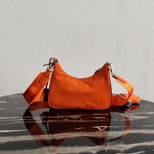 Replica Prada 1BH204 Prada Re-Edition 2005 Nylon Bag Orange