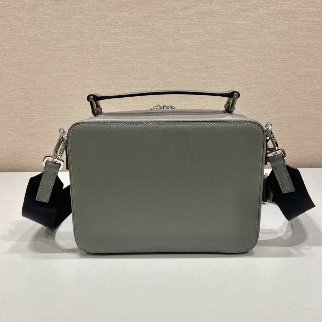 Replica Prada 2VH069 Brique Saffiano leather bag Gray