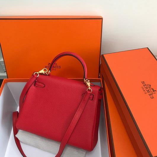 Replica Hermes Kelly Danse 20307 Designer Tote Shoulder Strap Bag Red