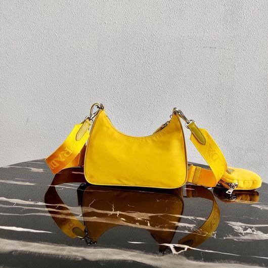 Replica Prada 1BH204 Prada Re-Edition 2005 Nylon Bag Yellow