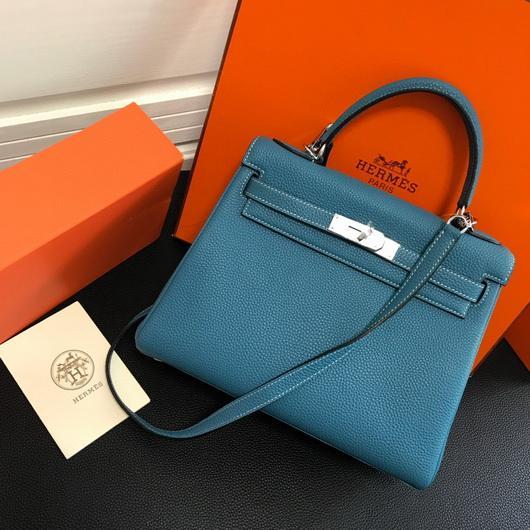 Replica Hermes Kelly Danse 20310 Designer Tote Shoulder Strap Bag Blue