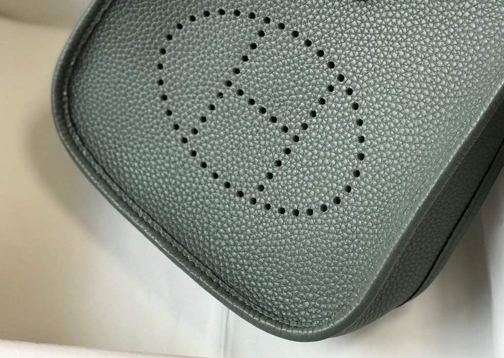 Replica Hermes Evelyne Bag Designer Hermes Mini Crossbody Real Bag 20433 Avocado Green