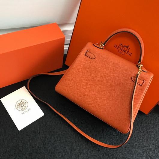 Replica Hermes Kelly Danse 20313 Designer Tote Shoulder Strap Bag Orange