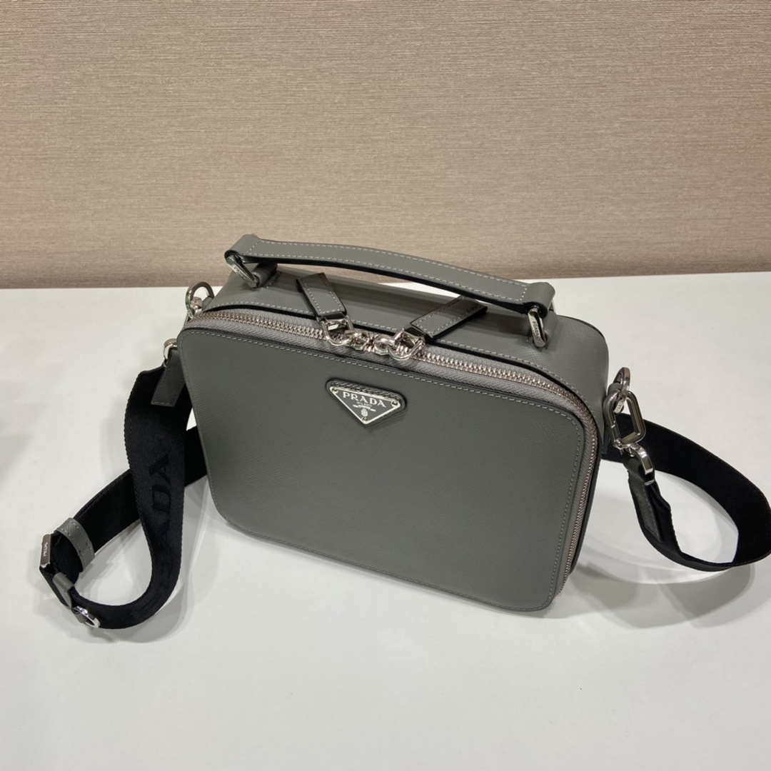 Replica Prada 2VH069 Brique Saffiano leather bag Gray