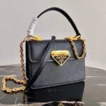 Replica Prada Saffiano Leather Symbole Bag 1BN021 Black