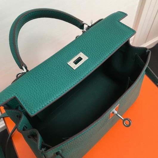 Replica Hermes Kelly Danse 20312 Designer Tote Shoulder Strap Bag Dark Green