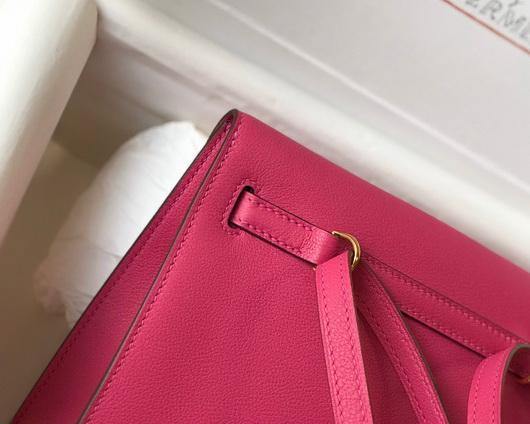 Replica Hermes Kelly Danse 22cm Leather Bag 20351 Plum