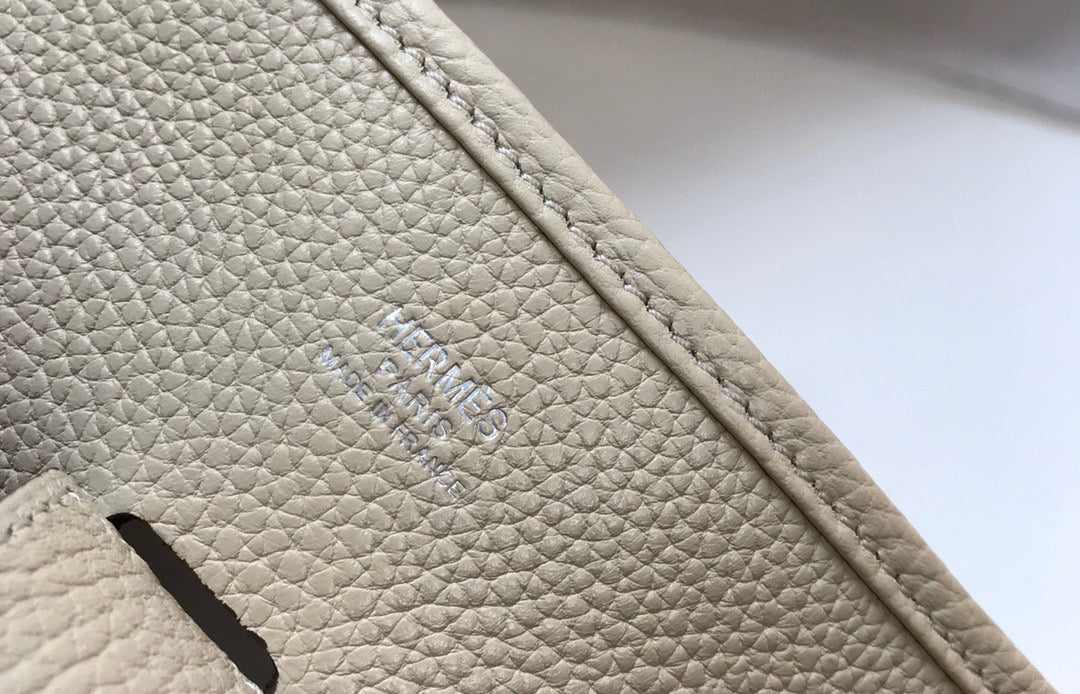 Replica Hermes H083435 Evelyne III 29 Shoulder Bag Silver Hardware Beige