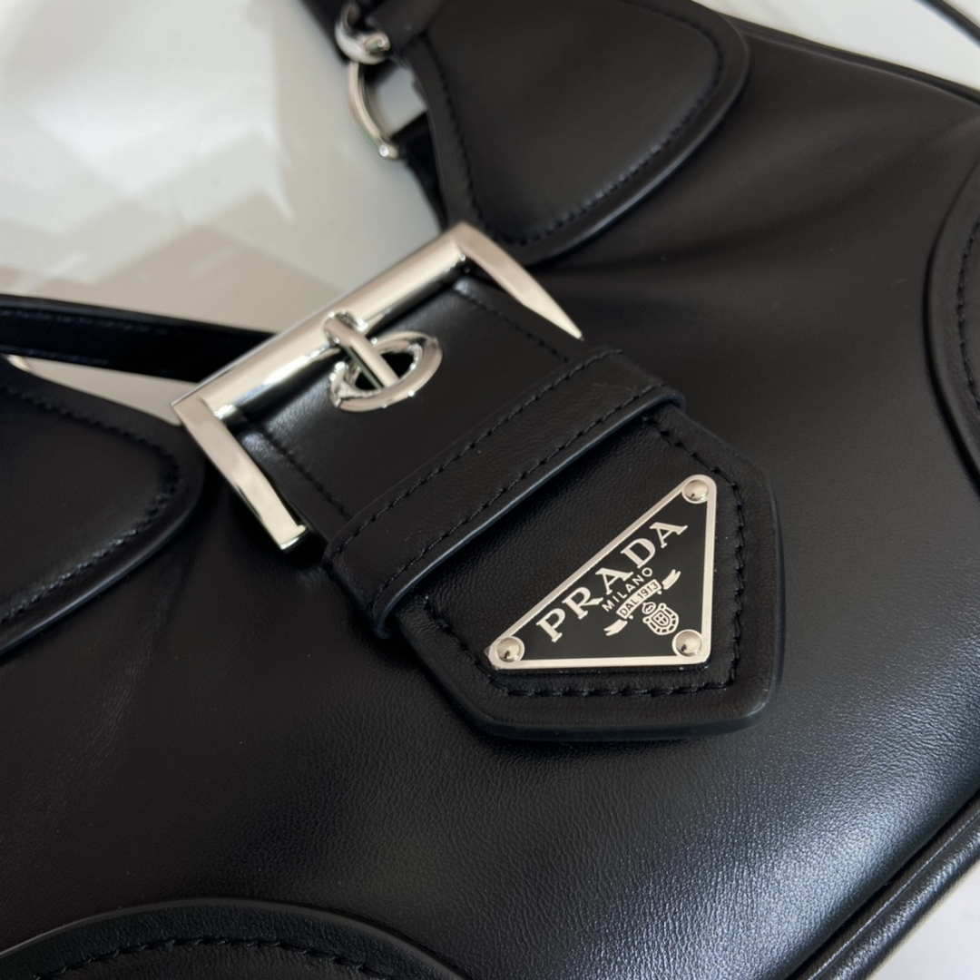 Replica Prada 1BA368 Moon padded nappa-leather bag Black
