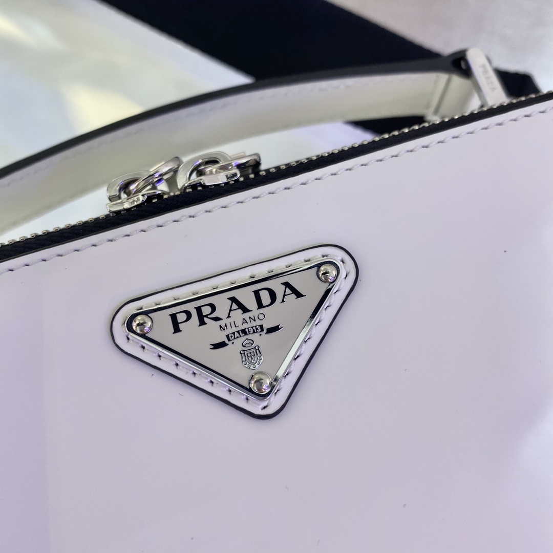 Replica Prada 2VH069 Brique Saffiano Smooth leather bag White