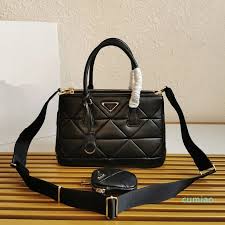 Replica Prada Small Prada Galleria Saffiano Leather bag 1BA863 Black