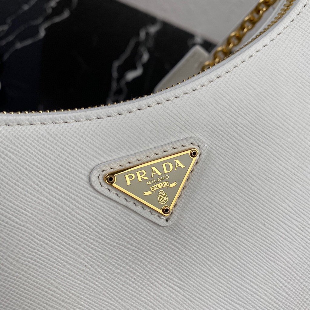 Replica Prada 1BH204 Prada Re-Edition 2005 Saffiano leather Bag in White