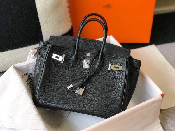 Replica Hermes Birkin Designer Tote Bag Togo Leather 28334 Black