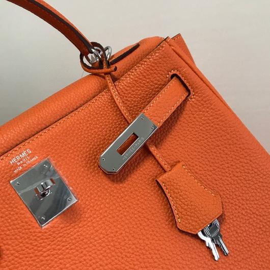 Replica Hermes Kelly Danse 20313 Designer Tote Shoulder Strap Bag Orange