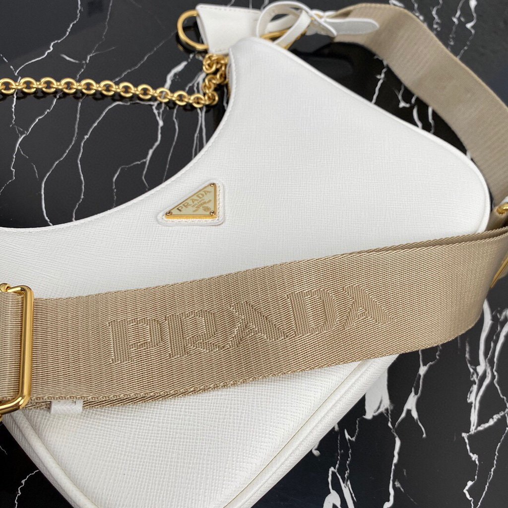 Replica Prada 1BH204 Prada Re-Edition 2005 Saffiano leather Bag in White