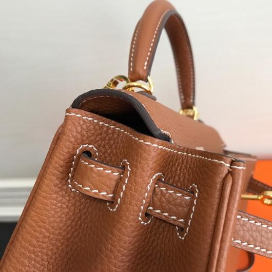 Replica Hermes Kelly Danse 20316 Designer Tote Shoulder Strap Bag Tan