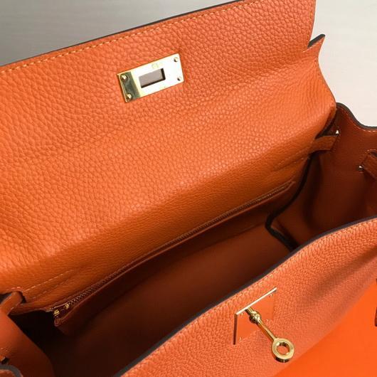 Replica Hermes Kelly Danse 20313 Designer Tote Shoulder Strap Bag Orange