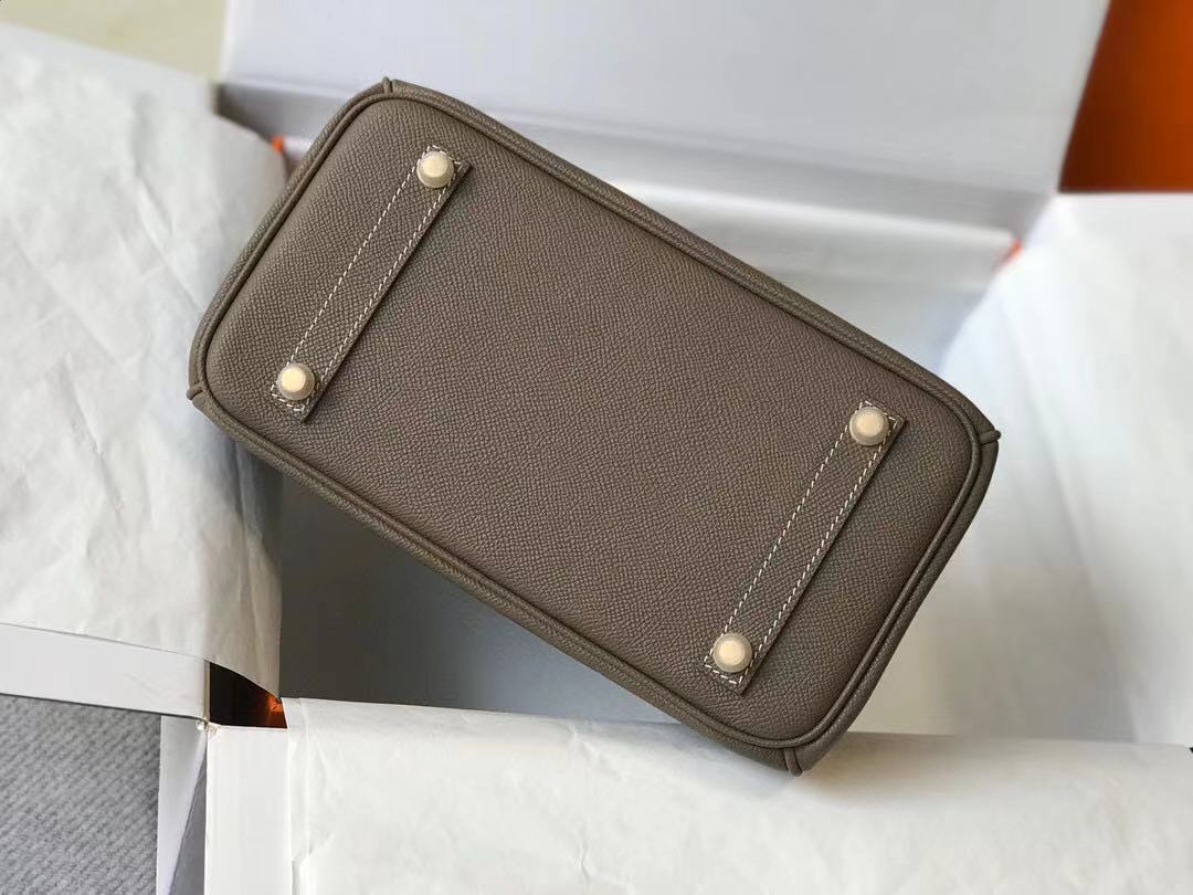 Replica Hermes Birkin Handbags Designer Hermes Bag Epsom Leather 28522 Elephant Grey