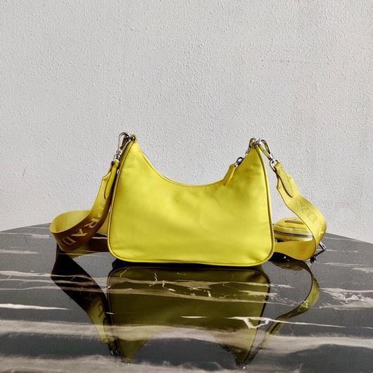 Replica Prada 1BH204 Prada Re-Edition 2005 Nylon Bag Light Yellow