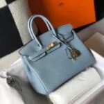 Replica Hermes Birkin Designer Tote Bag Togo Leather 28335 Light Blue