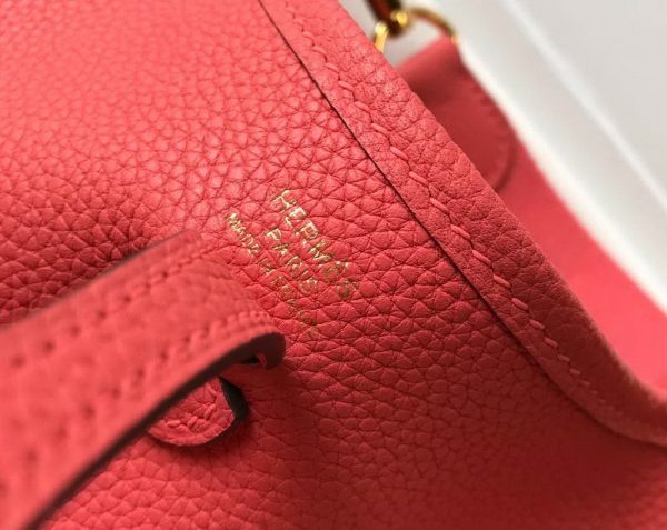 Replica Hermes Evelyne Bag Designer Hermes Mini Crossbody Bag 20397 Gold Buckle Red