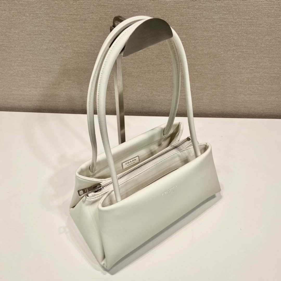 Replica Prada 1BA368 Leather mini-bag Bag White