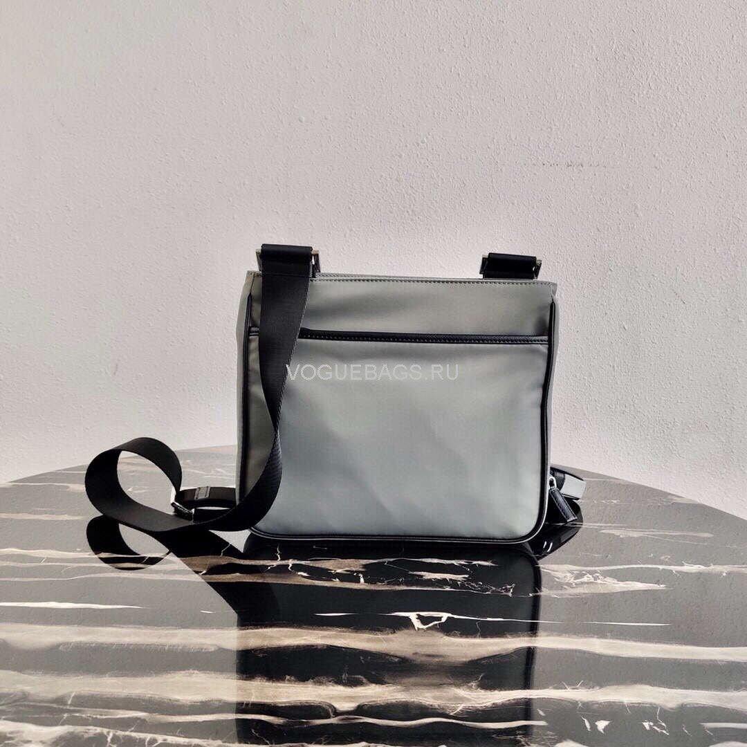 Replica Prada 2VH110 Nylon Cross Body Bag Gray