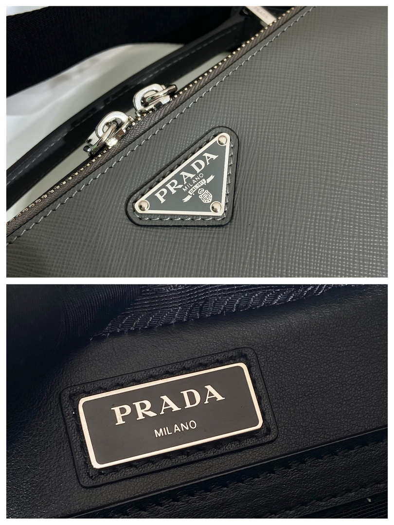 Replica Prada 2VH069 Brique Saffiano leather bag Gray