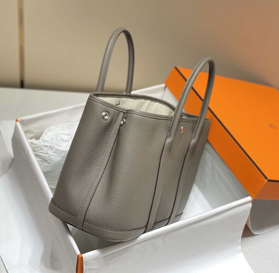 Replica Hermes Light Dark Clemence Garden Party 30cm Bag H239046