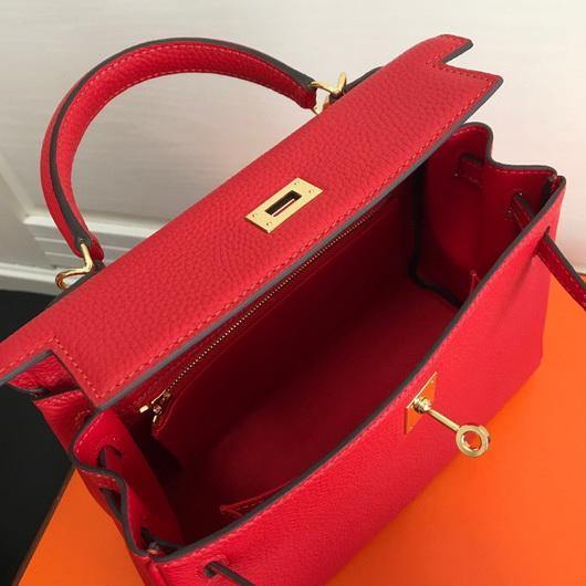 Replica Hermes Kelly Danse 20307 Designer Tote Shoulder Strap Bag Red