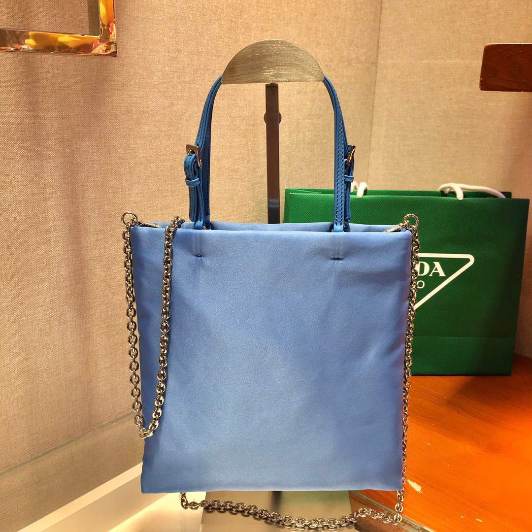Replica Prada 1BA252 Nylon Handbag Blue