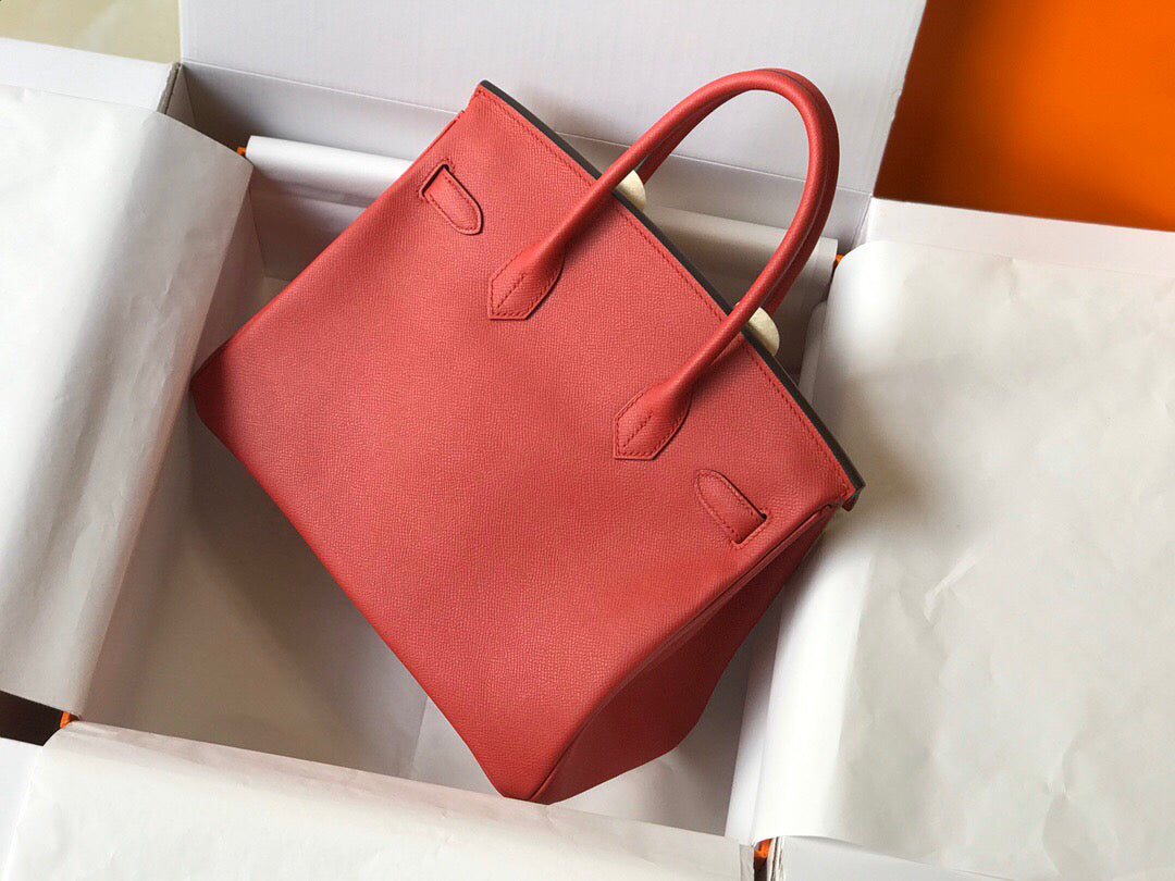 Replica Hermes Birkin Designer Tote Bag Epsom Leather 28354 Red