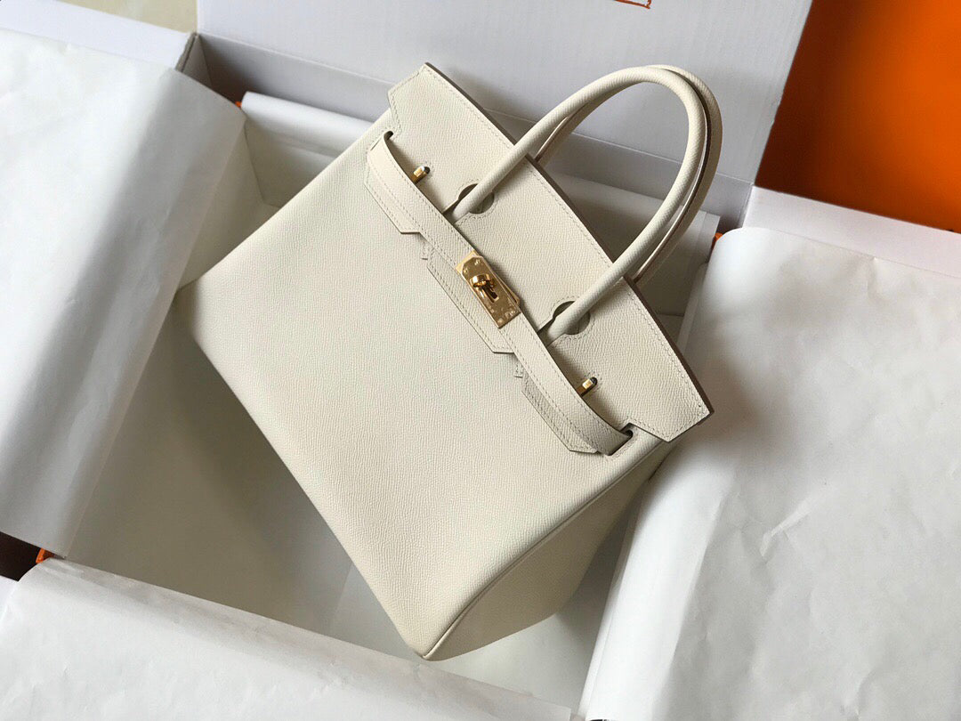 Replica Hermes Birkin Designer Tote Bag Epsom Leather 28355 White