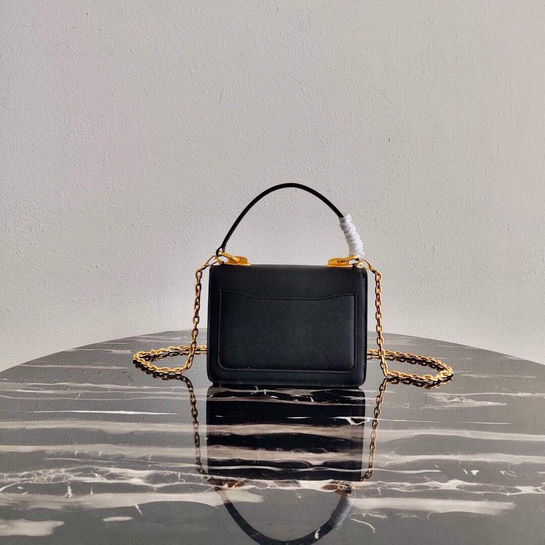Replica Prada Saffiano Leather Symbole Bag 1BN021 Black