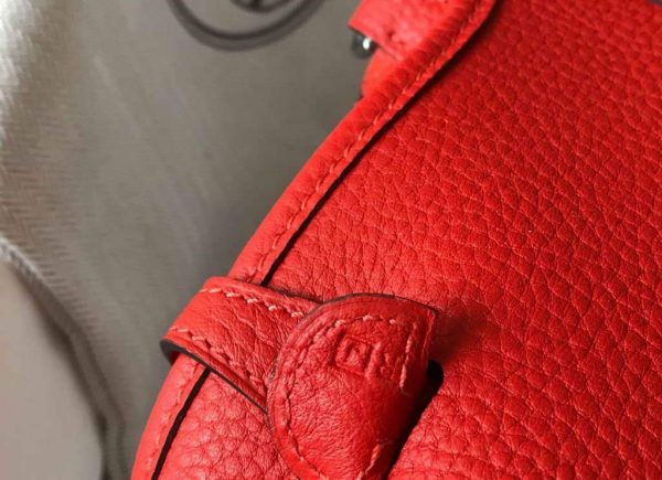 Replica Hermes Evelyne Bag Hermes Mini Crossbody Bag 20410 Silver Buckle Red