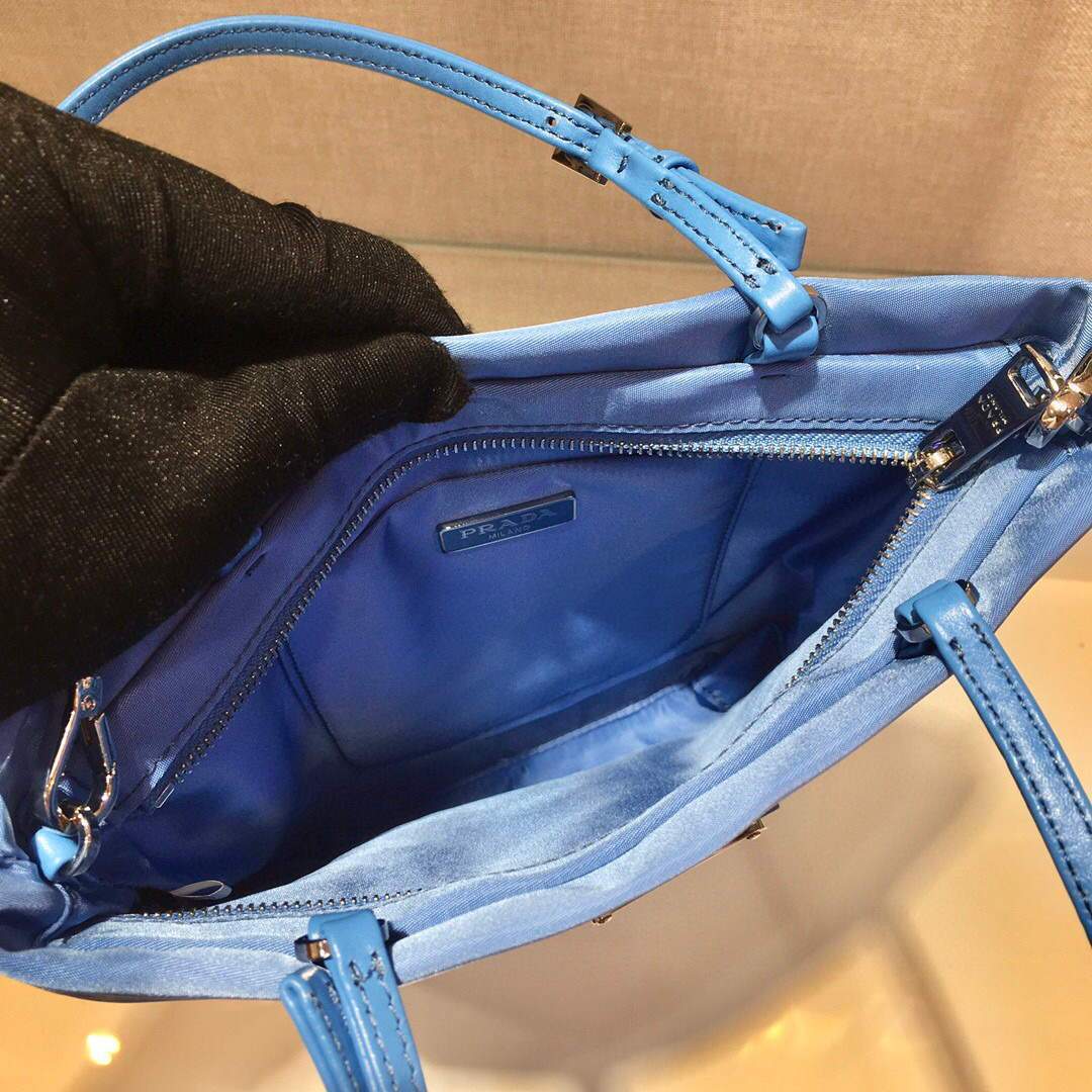 Replica Prada 1BA252 Nylon Handbag Blue