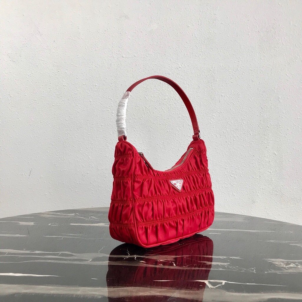 Replica Prada 1NE204 Prada Nylon and Saffiano Leather Mini Bag in Red